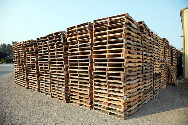 Stack of wooden pallets - GTO Industries - Brick, NJ